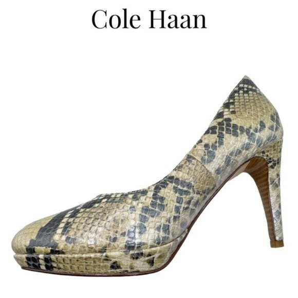 Cole Haan • Chelsea Platform Heels • Python • 7 US • EUC • Dust Bag + Heel Tips - Picture 11 of 16